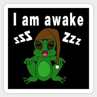 A sleepy frog Sticker